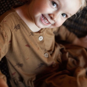 Sabrina oversize dress with dropped shoulders in mustard