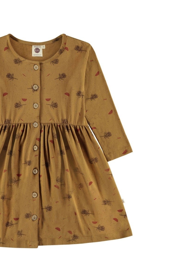 Sabrina oversize dress with dropped shoulders in mustard