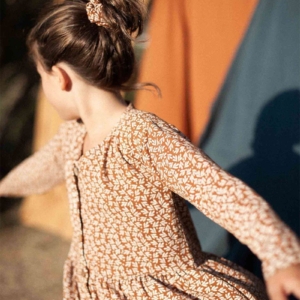 Sabrina dropped shoulder dress in terracotta