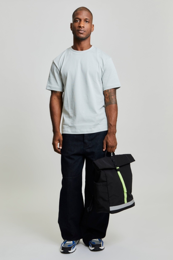 Lars Roll Backpack Black Lime