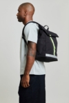 Lars Roll Backpack Black Lime
