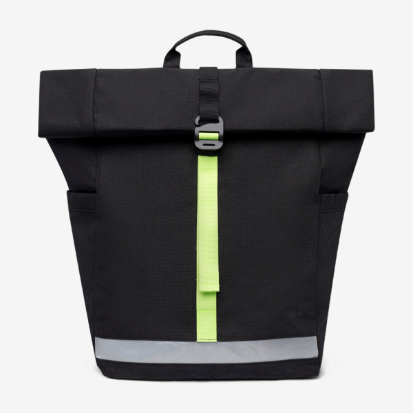 Lars Roll Backpack Black Lime