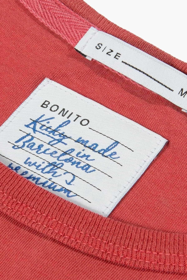 GO NOW - Camiseta algodón orgánico Pima - Rojo babor