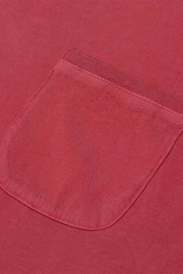 POCKET - Camiseta algodón orgánico Pima - Rojo babor