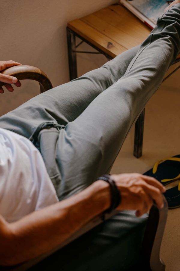 COMFY - Pantalón algodón orgánico - Verde wakame