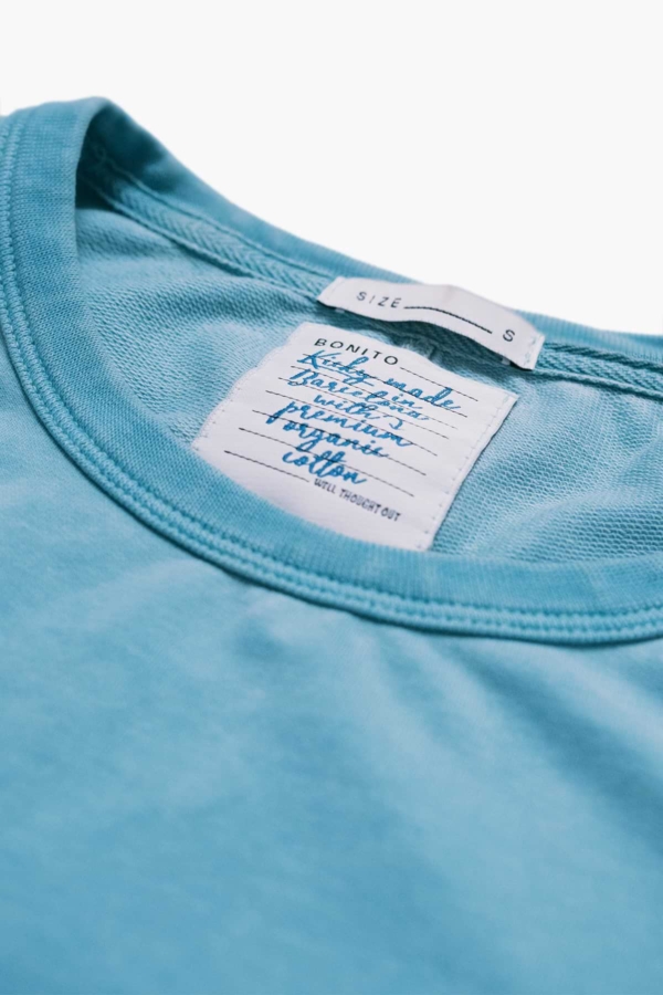 CREW - Sudadera algodón orgánico - Azul maui