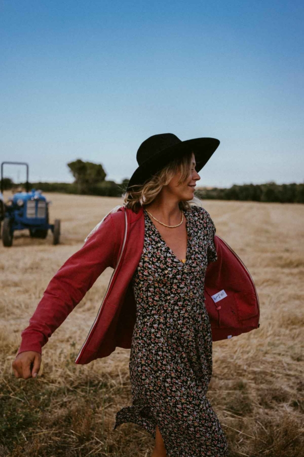 KANGAROO - Sudadera algodón orgánico - Rojo babor