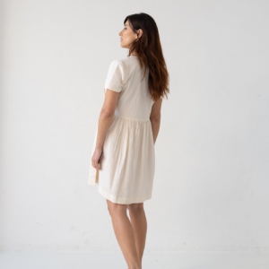 Benoit Beige Wrap Dress