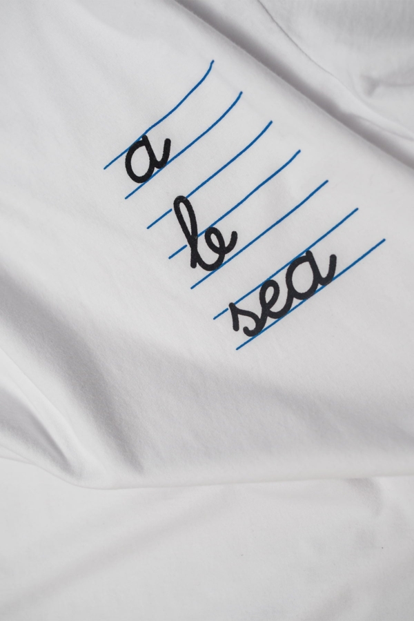 ABC - Camiseta algodón orgánico - Blanca espuma
