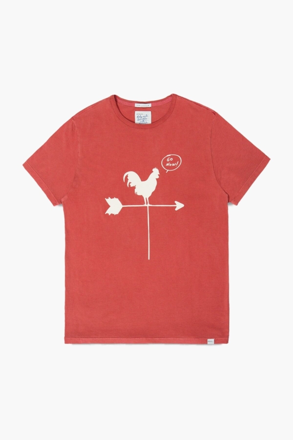 GO NOW - Camiseta algodón orgánico Pima - Rojo babor