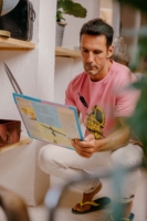 LOVE - Camiseta algodón orgánico - Rosa sandía