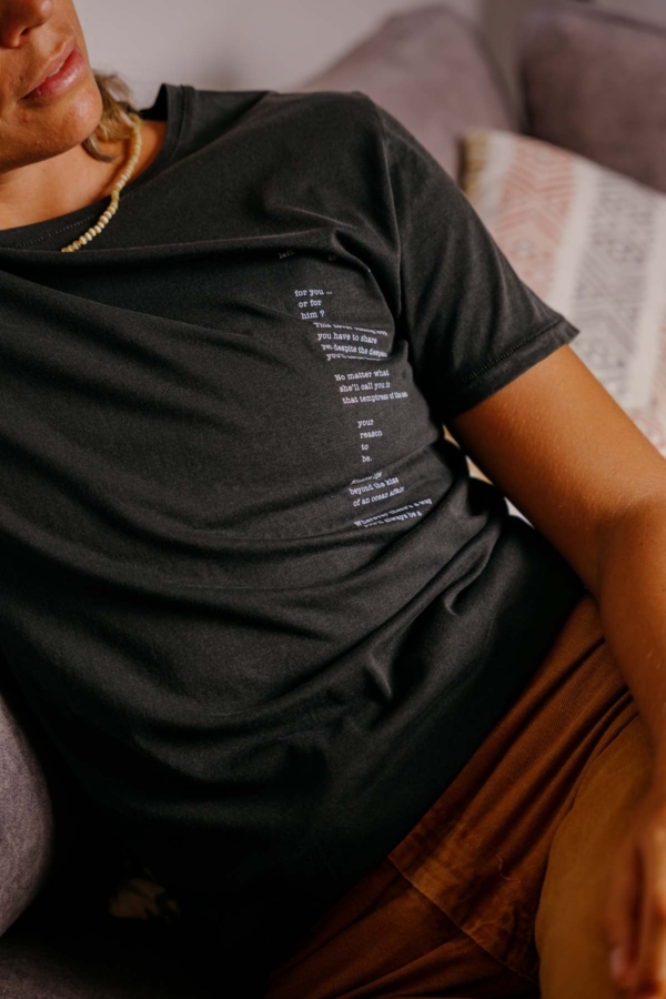 POEM - Camiseta algodón orgánico - Negro erizo