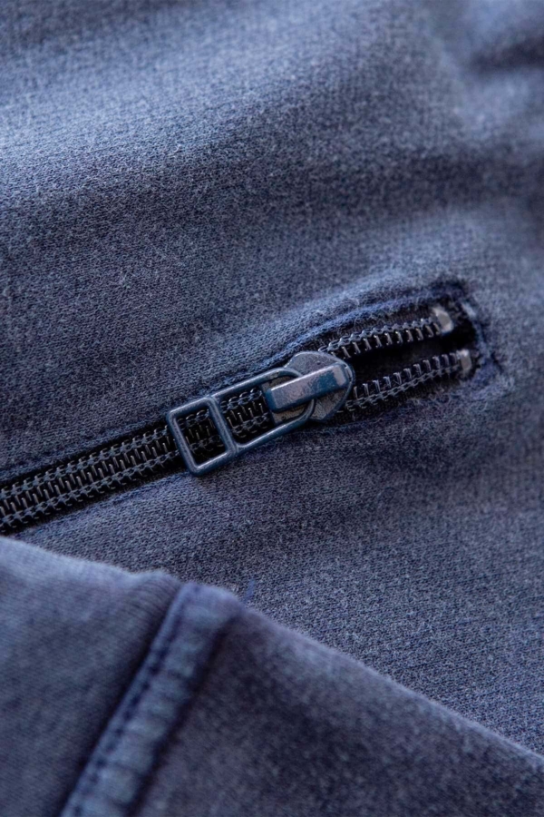 ZIP - Sudadera algodón orgánico - Azul sur