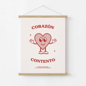 Corazón Contento Art Print