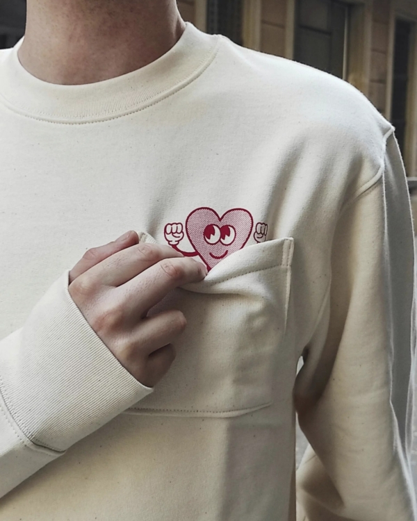 Heart In Your Pocket Organic Unisex Sweatshirt