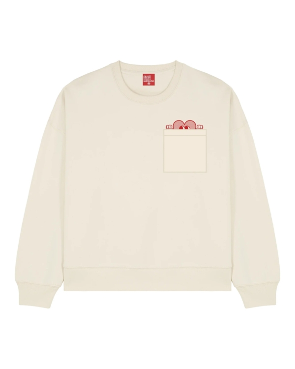 Heart Pocket Organic Cropped Sweatshirt