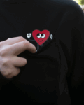 Heart Pocket Organic Cropped Sweatshirt