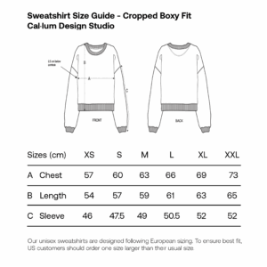 Two-Tone Green Organic Cropped Sweatshirt