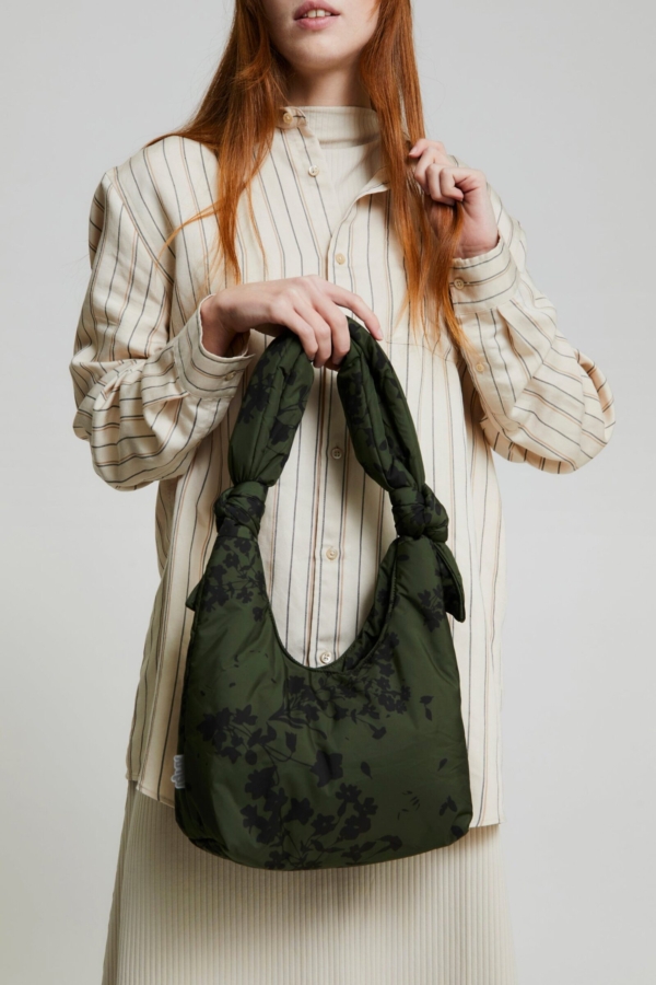 Bolsa Biwa Mini Floral Green