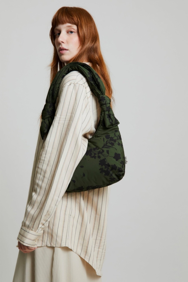 Bolsa Biwa Mini Floral Green