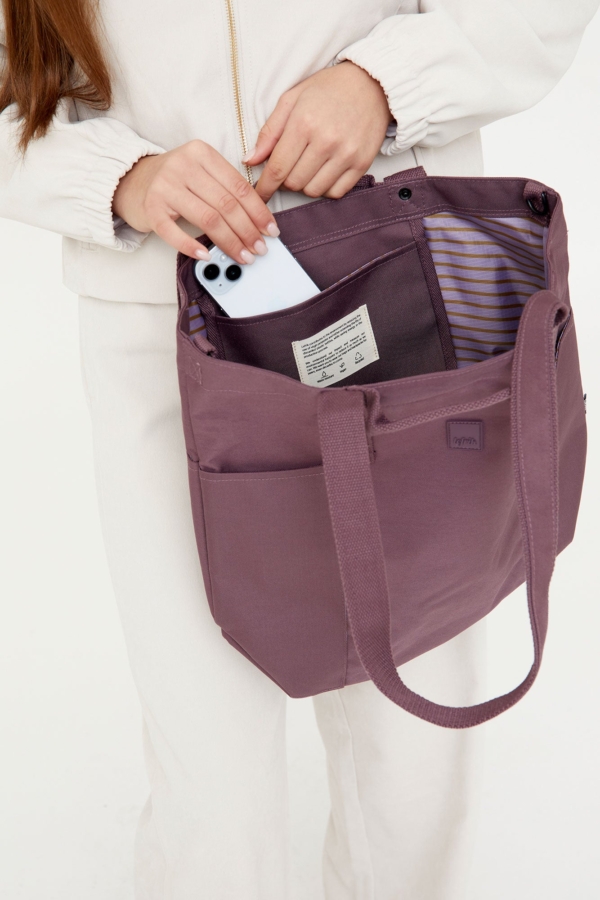 Bolso Raw Tote Maroon