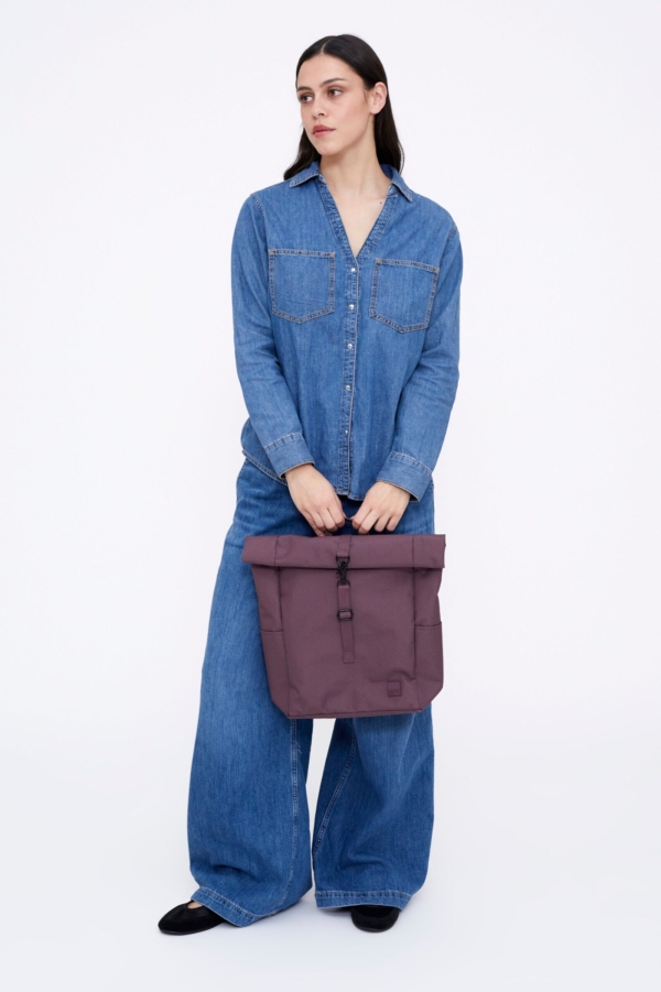 Mochila Roll Mini Stripes Maroon