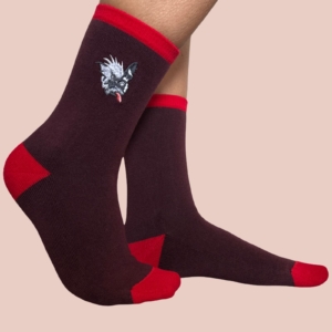 Doggie Calcetines Burdeos