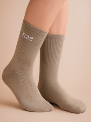 Calcetines beige de algodón orgánico