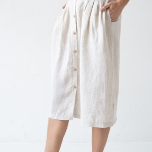 Falda Bernadette de Lino Beige