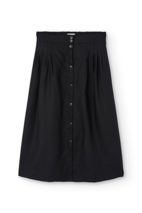 Falda Bernadette de Lino negro