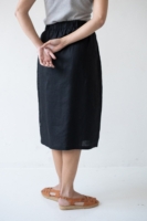 Falda Bernadette de Lino negro