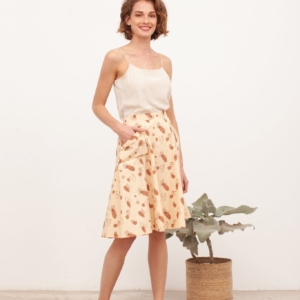 Falda evasé Berna beige