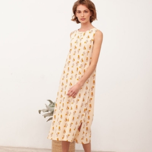 Vestido maxi Berta Beige