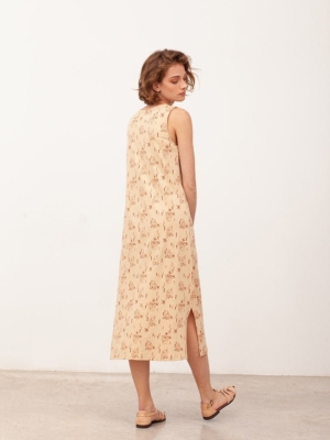 Vestido maxi Berta Beige Koalas