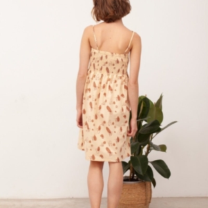 Vestido Nido de Abeja Beth Beige