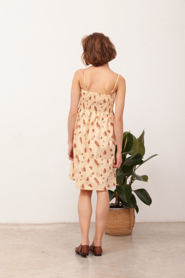 Vestido Nido de Abeja Beth Beige