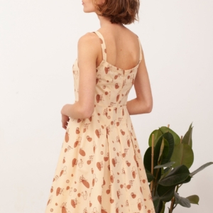 Vestido Tirantes con botones Betsy Beige Canguro