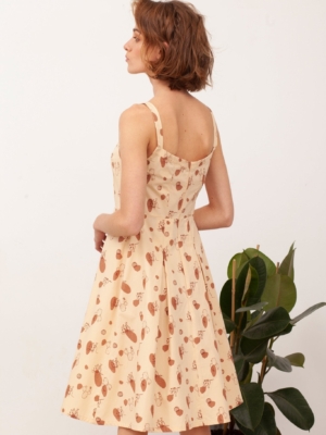 Vestido Tirantes con botones Betsy Beige Canguro