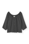 Top Blanche Negro de Muselina