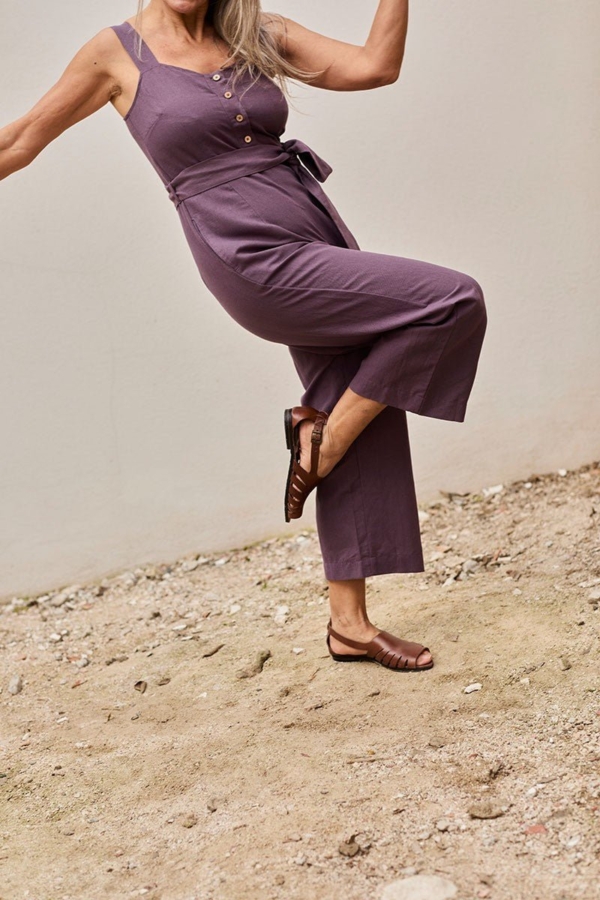 Mono Fancy Púrpura de Lino y Algodón Orgánico