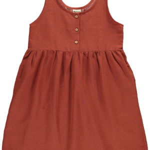 Vestido reversible Febe Rojo Rooibos de Algodón Orgánico