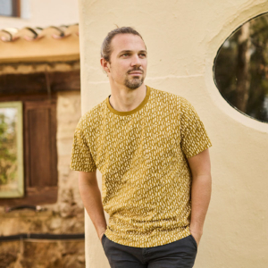 Camiseta ecológica Fer Étnico Mostaza