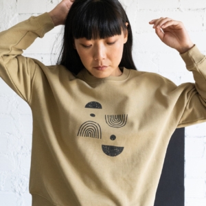 Sudadera Gabriela oversize beige lluvia sideral