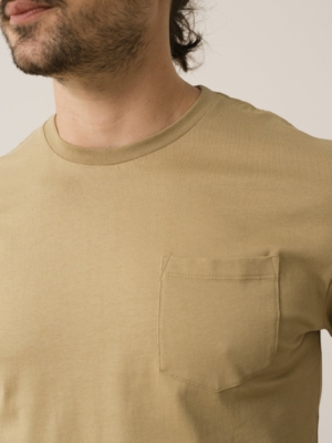 Camiseta unisex George bolsillos beige