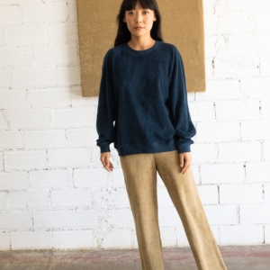 Sudadera Gilda manga ranglán de terry azul media noche