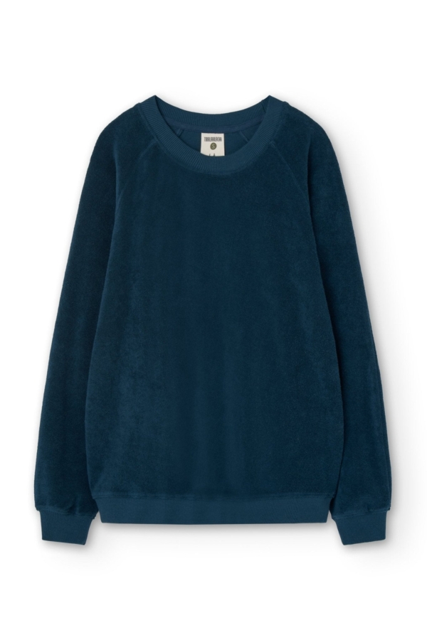 Sudadera Gilda manga ranglán de terry azul media noche