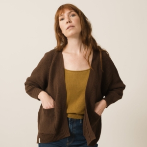 Chaqueta larga Giola marrón