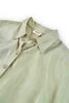 Camisa Hallow oversized Tencel verde jade