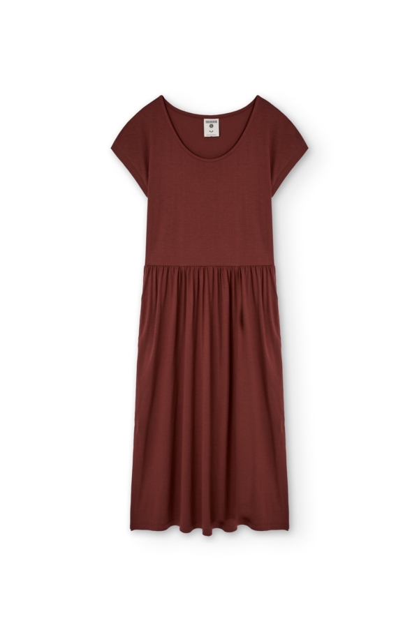 Vestido largo Hanna Tencel rojo