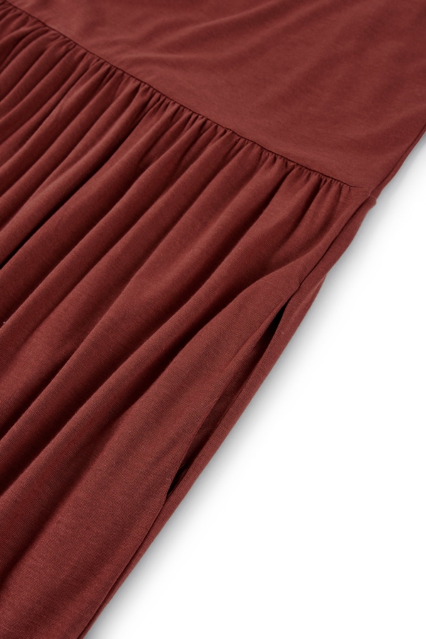 Vestido largo Hanna Tencel rojo